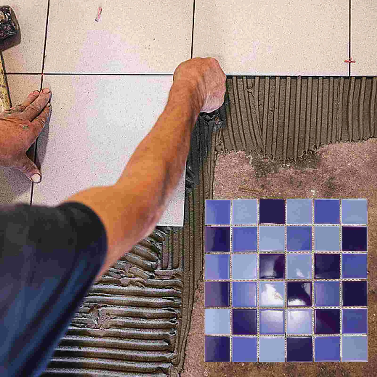 36 pezzi di piastrelle a mosaico per piscina, decorazione, backsplash in ceramica per cucina, bagno, pavimento in vetro