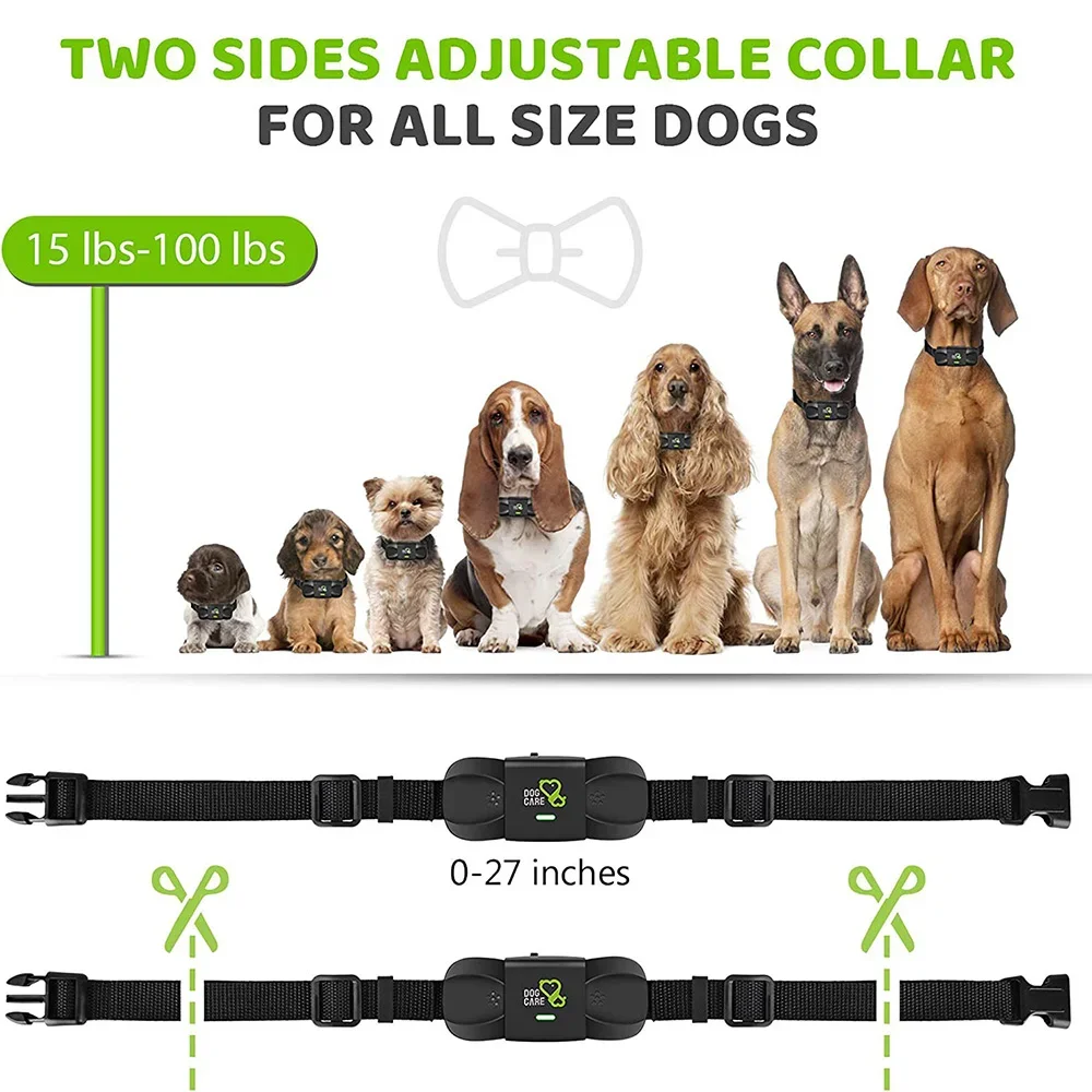 DOGCARE 300m Electric Dog Training Collar Waterproof Remote Control Pet Anti Bark Rechargeable Pet Dogs Electric Collars Shocker