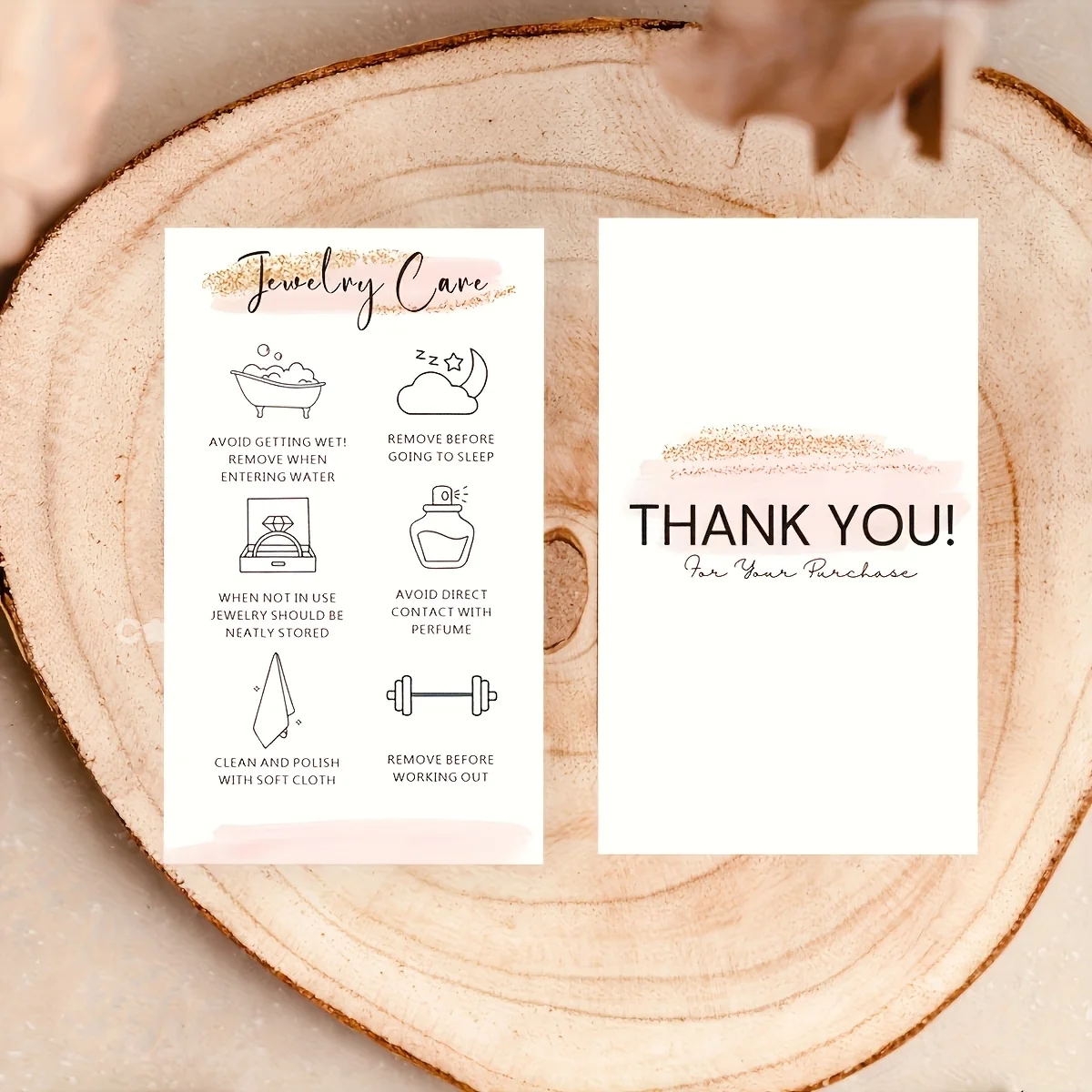 

200pcs Customizable Care Card Laundry Card for Name and Address Daily Usage Guide Office Supplies Small Commercial Use