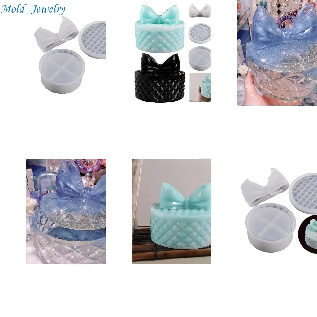 

69HB Storage Box Resin Mold with Lid Silicone Jewelry Box Mold Trinket Mold
