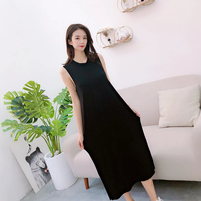 Colete modal svel dr feminino verão versão fina coreano sle emagrecimento saia longa dividida camada base dr roupa interna