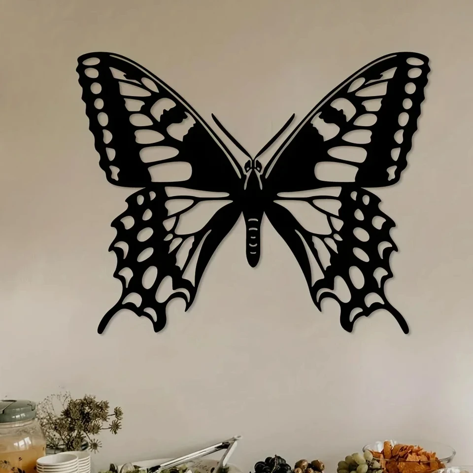 Artesanías creativas de hierro con forma de mariposa, decoración interior, ideales para sala de estar, dormitorio, decoración de pared al aire libre