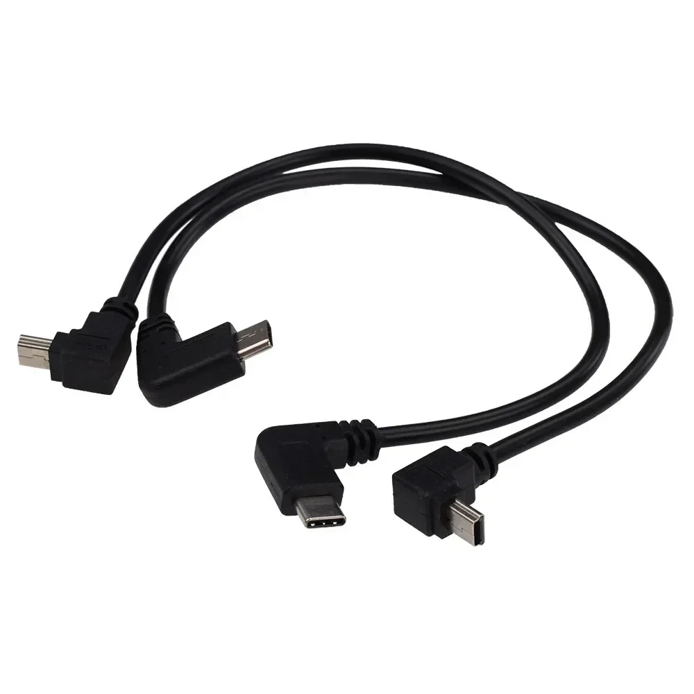 Cavo adattatore da 100 pezzi da 90 gradi Mini USB a tipo C Cavo convertitore OTG per tablet telefonici