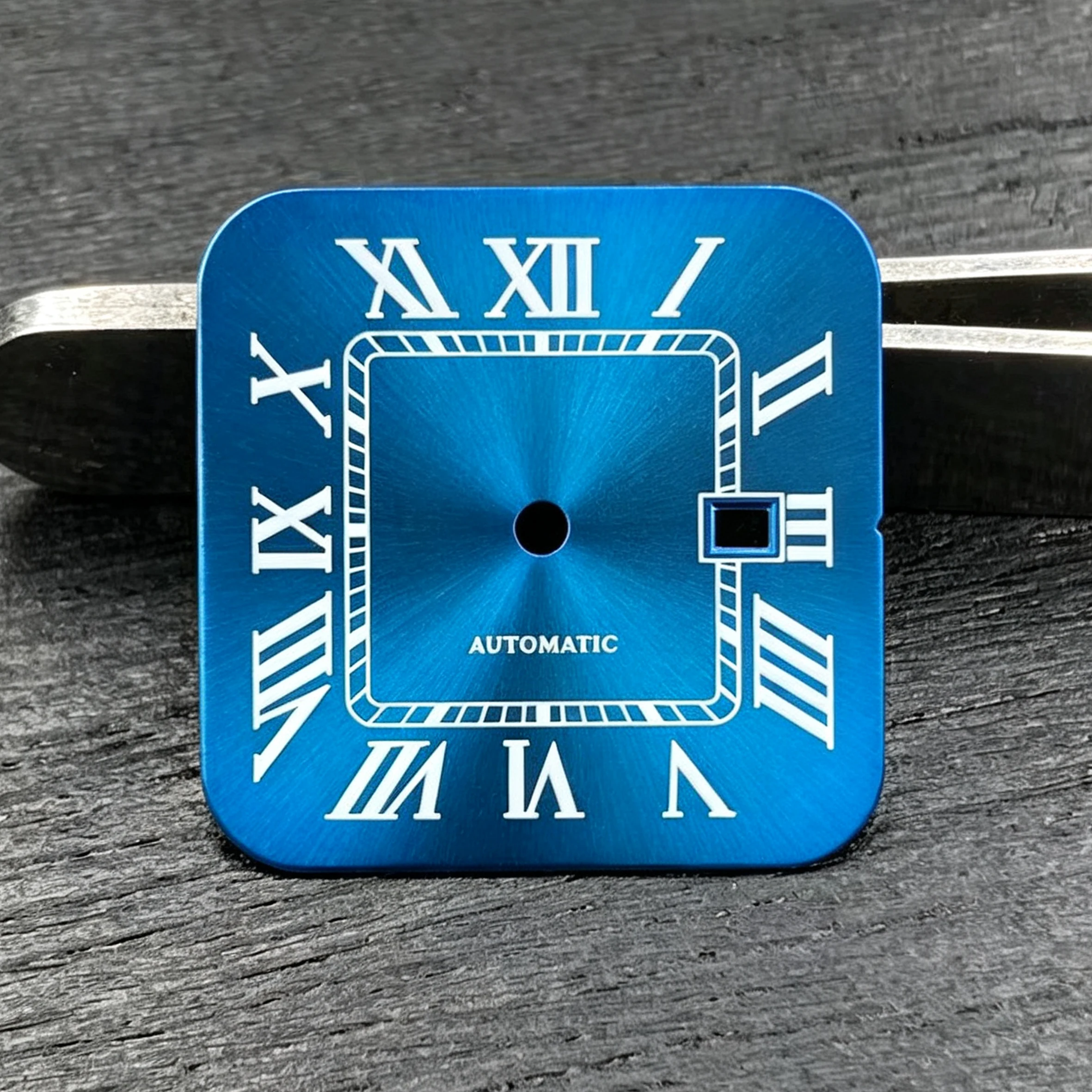 23.5mm Dial NH05 Women's Watch Dial 3 o'clock calendar No Logo for Santo NH05 NH06 Movement Square Roman Can Custom Logo