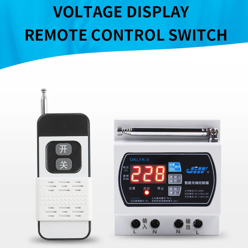 

Intelligent household digital display wireless remote control switch water pump countdown power controller 220/380V three-phase