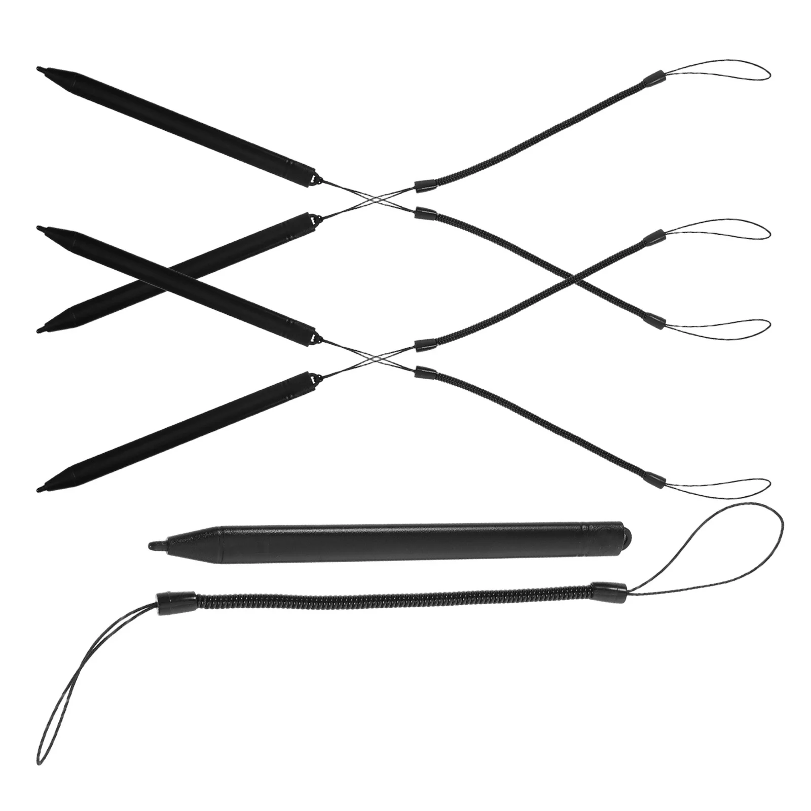 5 مجموعات قلم شاشة مقاوم للكتابة اليدوية اللوحي البلاستيك رسم اللمس القلم الربيع حبل القلم المحمولة لكتابة LCD