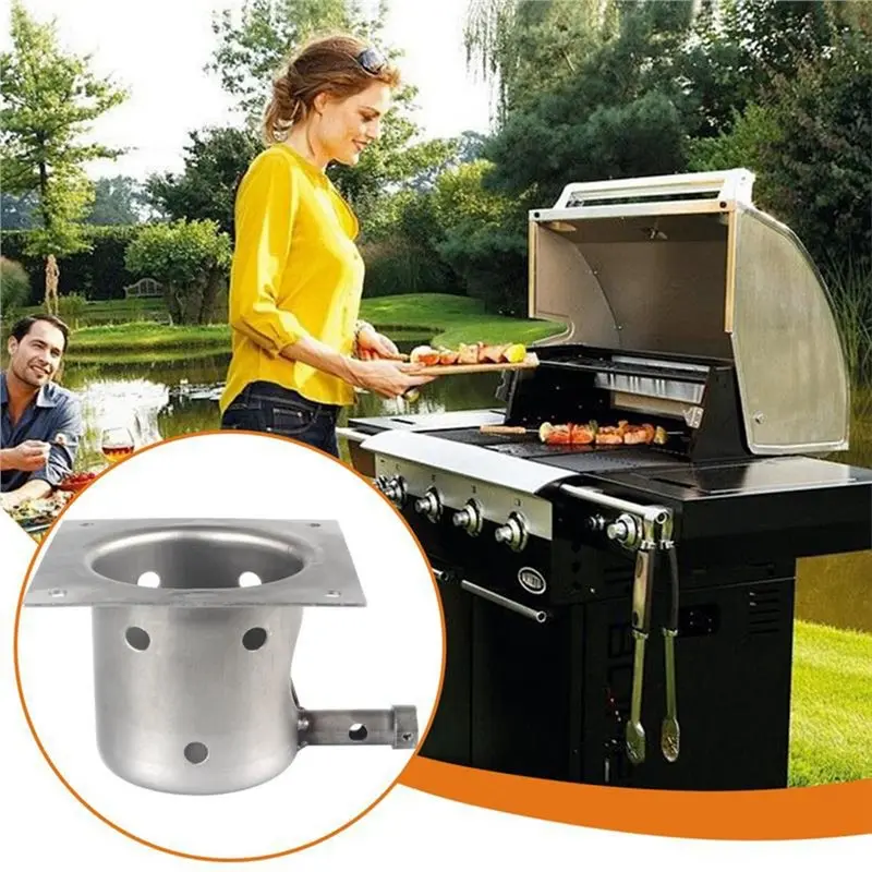 YCOC-For Pellet Grill Accessories- Fire Burn Pot Replacement Parts With Screws For Burner Motor Smoker Grill Supplies