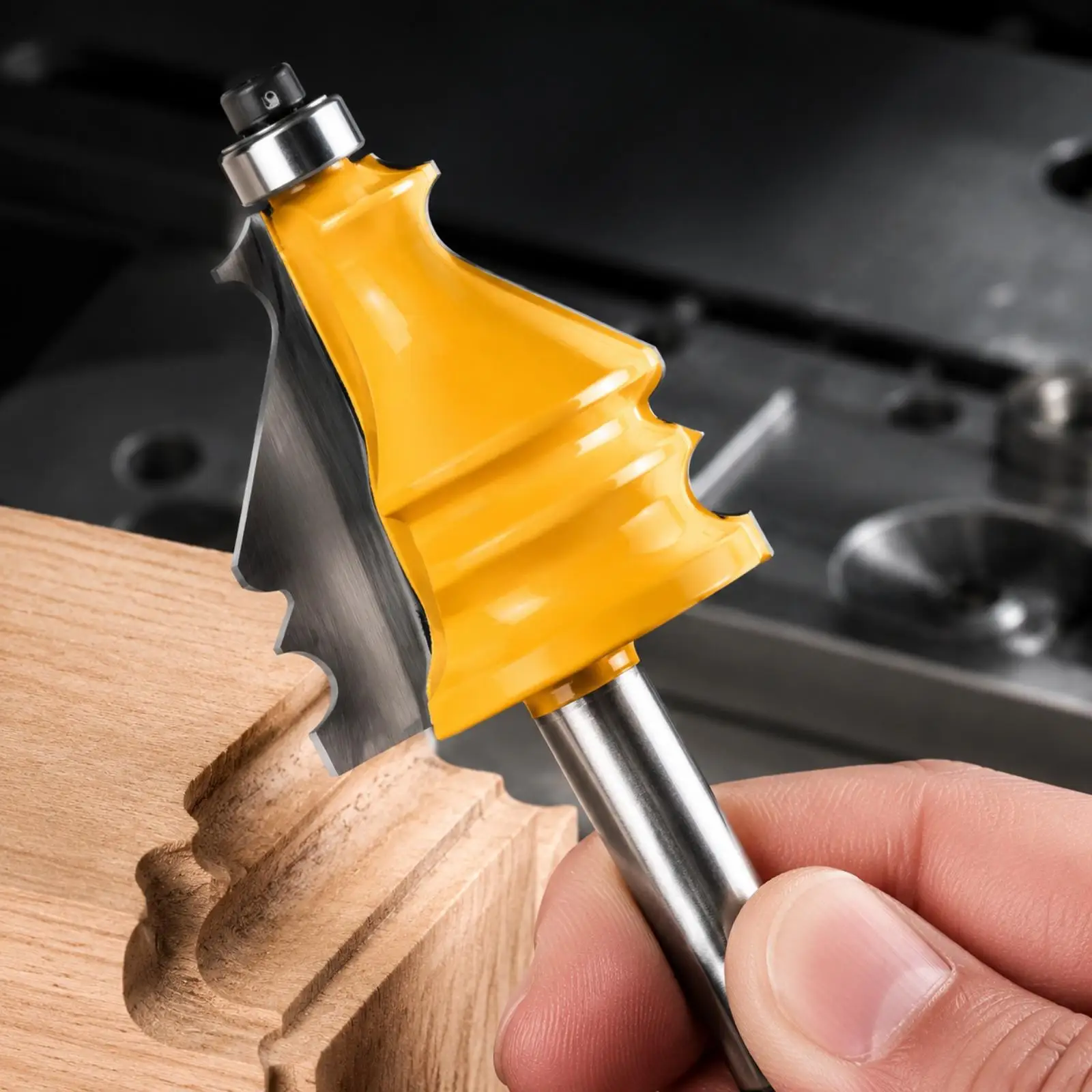 Decorative Profile Router Bit for Cabinet Doors and Handrails 8mm Shank Alloy Steel Precision Milling Cutter