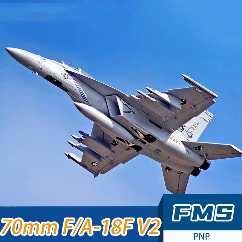 

Fms Jet F18 Pnp F/a-18f V2 70mm Ducted Fan Edf Hornet Electric Model Aircraft Remote Control Assembled F-18 Hobby Rc Airplane