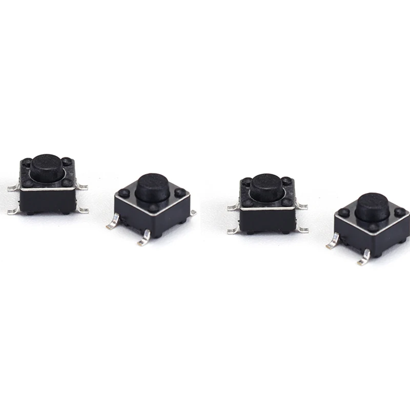 10 Stück 6*6*5 Tastschalter Drucktastenschalter Mikroschalter SMD SMT Höhe 5mm EIN/AUS-Tasten für Elektronik – Detail 5