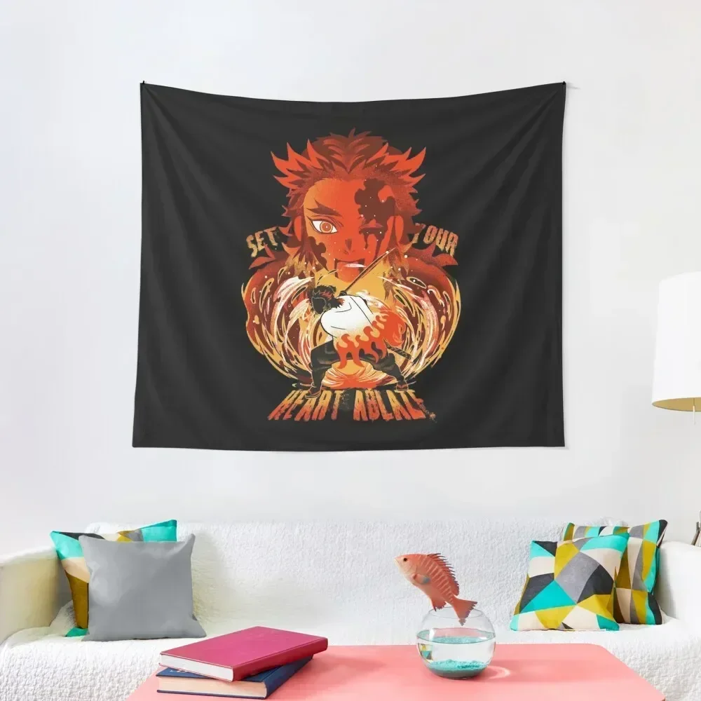 

Set Your Heart Ablaze Tapestry Bathroom Decor Room Decorations Aesthetic Home Decoration Accessories Tapestry