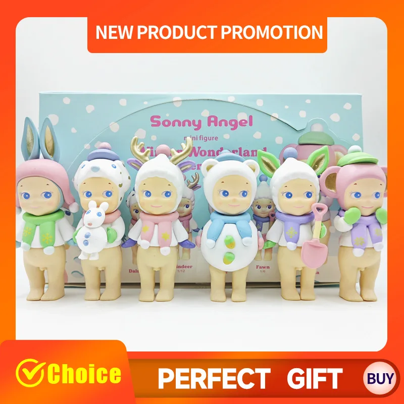 

6Pcs/Box Winter Wonderland Series Sonny Angel Blind Box Mini Anime Figures Ornaments Dolls Fans Children Christmas Gifts