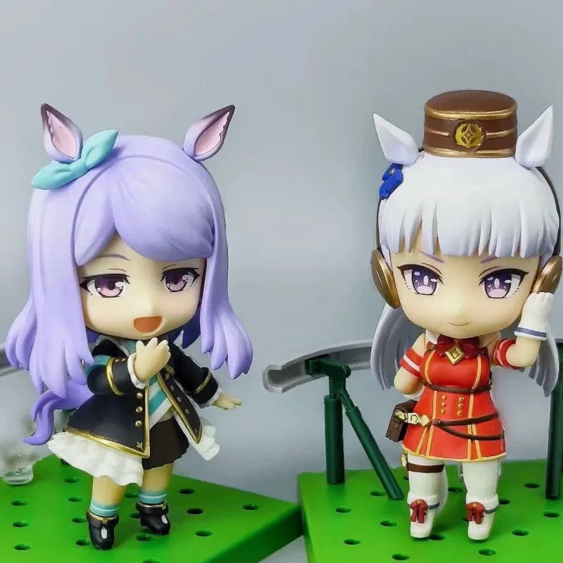 

Uma Musume Chibi Nendoroid Tokai Teio Gold Ship Face-Swappable Figure Desktop Decoration Collectible Model Gift