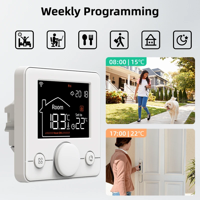 EZAIOT tuya smart home thermostat water electric floor heating gas boiler WiFi temperature remote controller with google alexa
