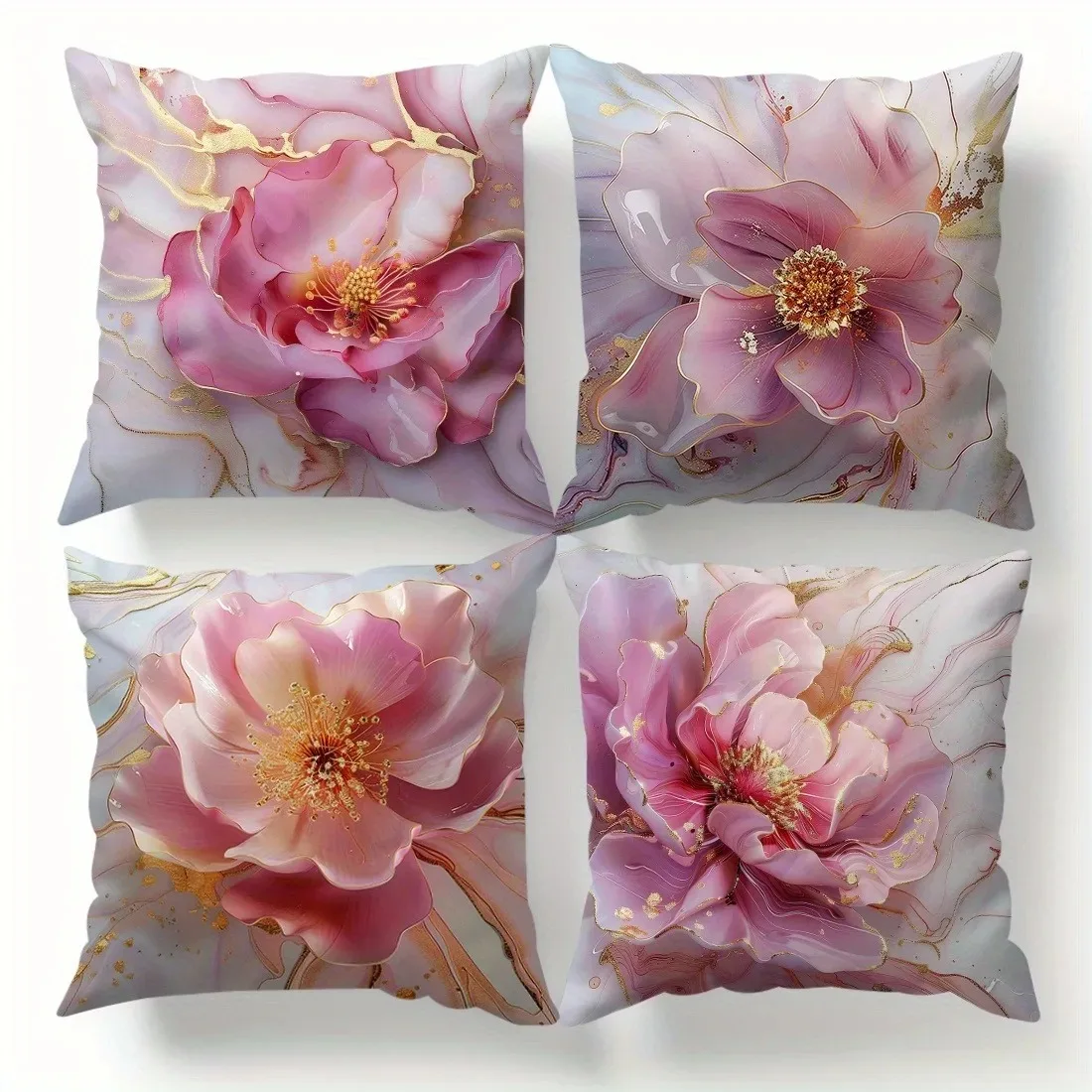 Home Decorative Pillowcase Nordic Floral Print Pattern Bedroom Living Room Sofa Decorative Cushion Cover