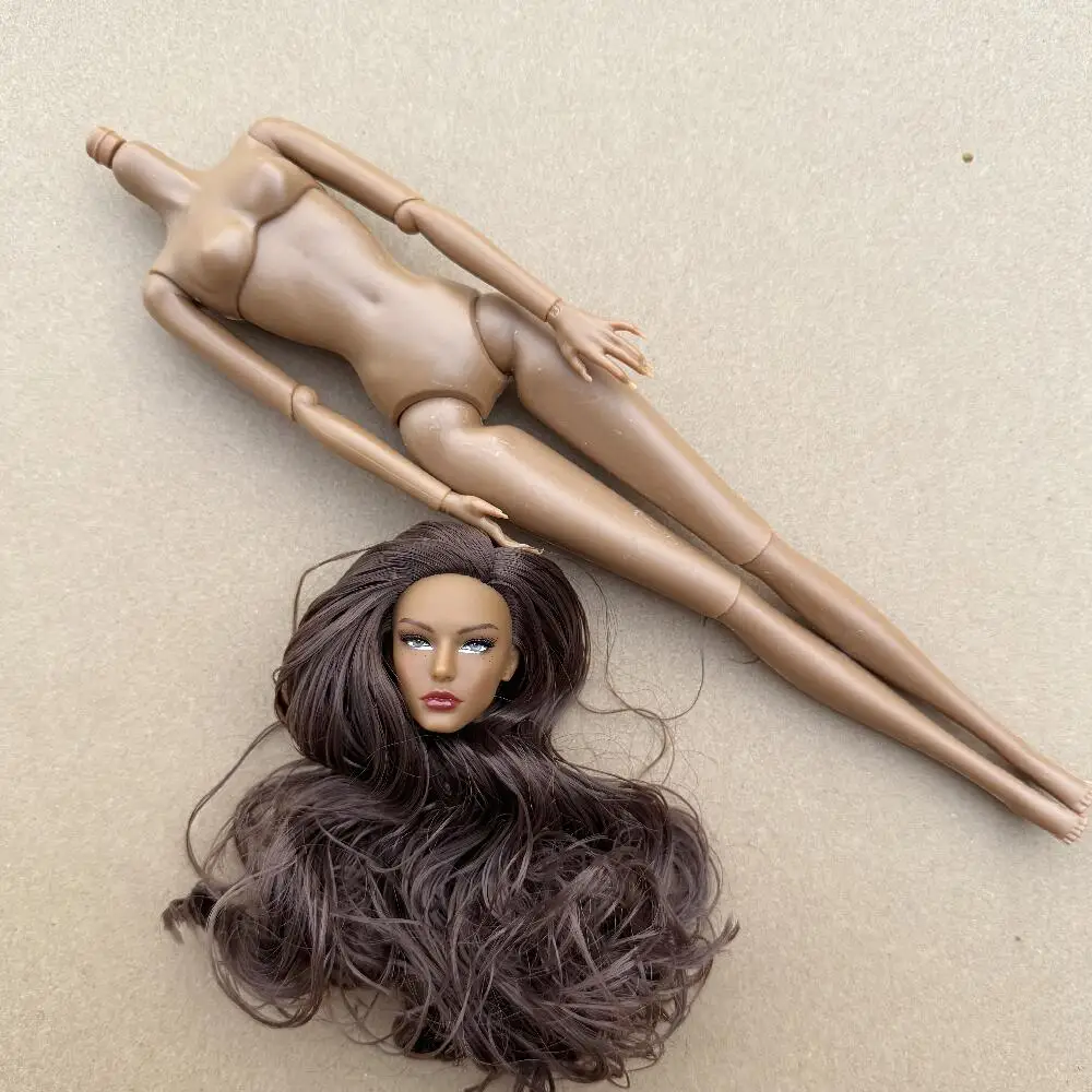 1/6 Maßstab Super-Modell-Puppe mit Gelenken, Beweglichem Körper, Weißer, Beiger, Braunem Hautton, Weibliche Modepuppe zum Spielen und Verschenken