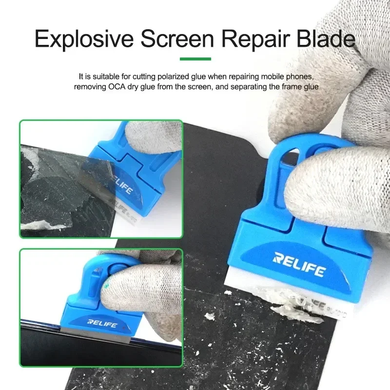 RELIFE RL-023A/B Ceramic Blade Single Edge insulation Rustproof Zirconia Razor For Mobile Phone  Screen OCA Glue Scraper
