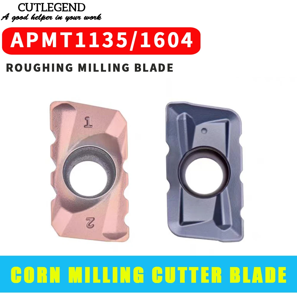 

10 PCS APMT1604 APMT1135 PDER Carbide Insert Milling Cutter Special Blade For Corn Milling Cutter Rough Finish Stainless Steel