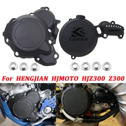 Motorcycle Clutch Guard Water Pump Cover Engine Ignition protection cover For HENGJIAN HJMOTO HJZ300 Z300 Dirt Bike Refit Parts