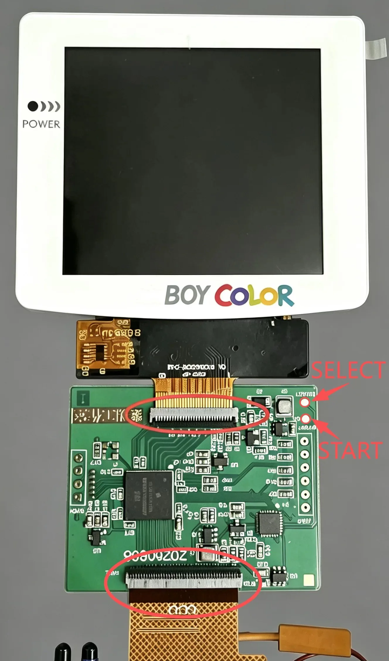 Guozi GBC high brightness screen, large screen, high-resolution IPS LCD screen suitable for GAMEBOY COLOR GBC