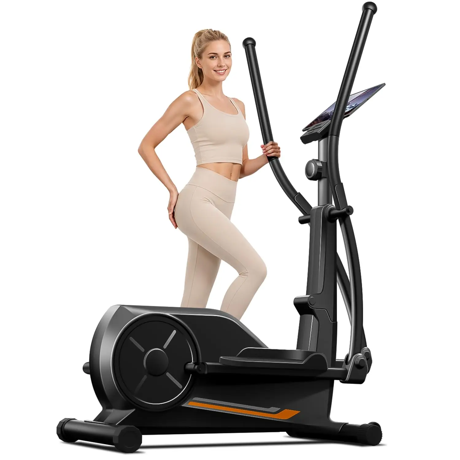 CURSOR Elliptical Exercise Machine, Elliptical Machine for Home with Hyper-Quiet Magnetic Driving System,8 Levels