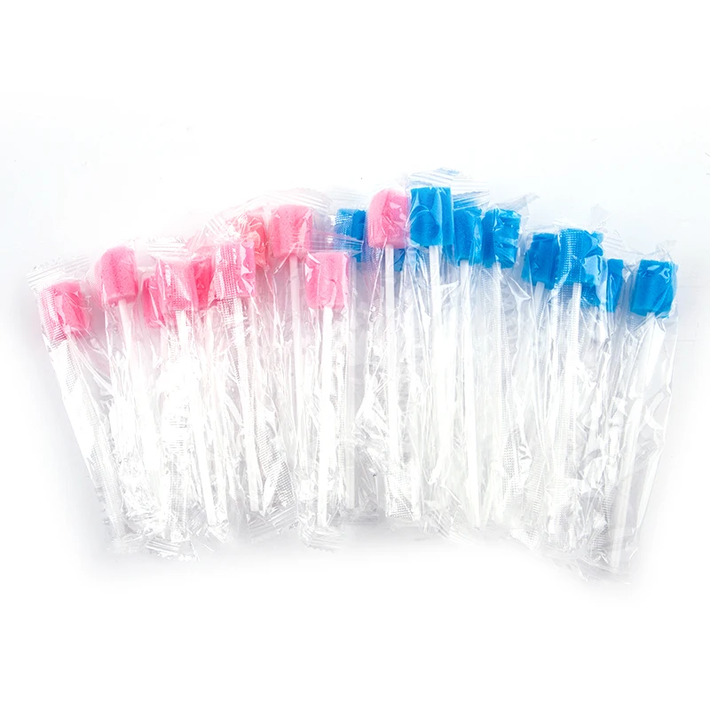 10Pcs Disposable Oral Care Sponge Swab Tooth Cleaning Mouth Swabs With Stick Sponge Head Cleaning Cleaner Swab