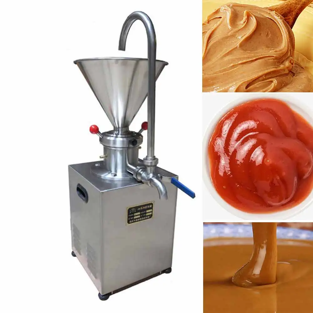 Electric 220V/110V Peanut Butter Machine Sesame Colloidal mill Small Commercial Paste Grinder Machine Nut Mill Butter machine