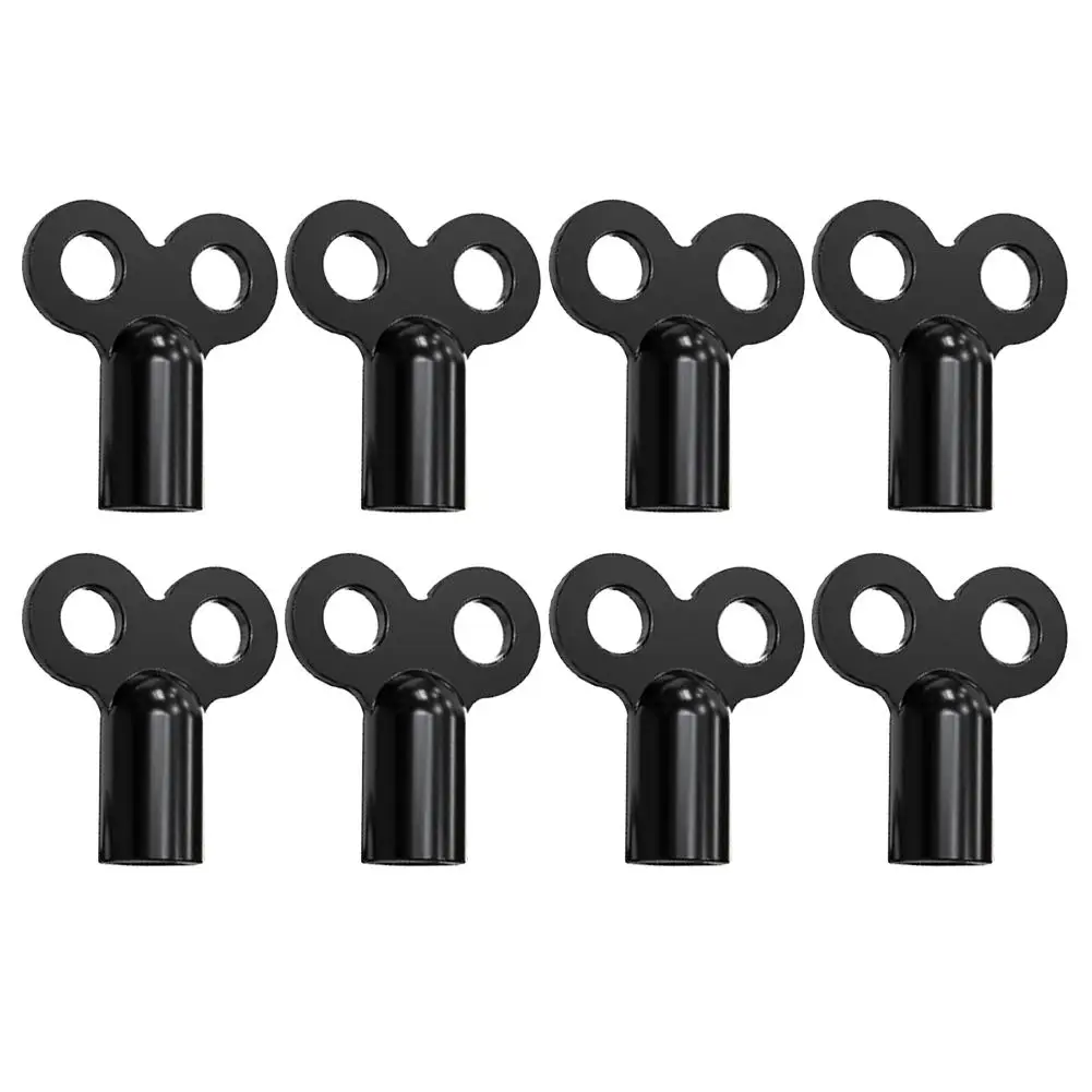 ~8pcs 1Radiators 1Bleed Keys Heating Bleed Key Black Radiator Bleed Key Venting Noise Reduction Radiators Accessories