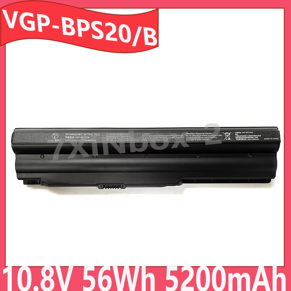 VGP-BPS20/B VGP-BPS20B 10.8V 56Wh 5200mAh Laptop Battery For Sony VAIO VPC-Z116 VPC-Z117 VPC-Z118 VPC-Z13 VPC-Z14 Series