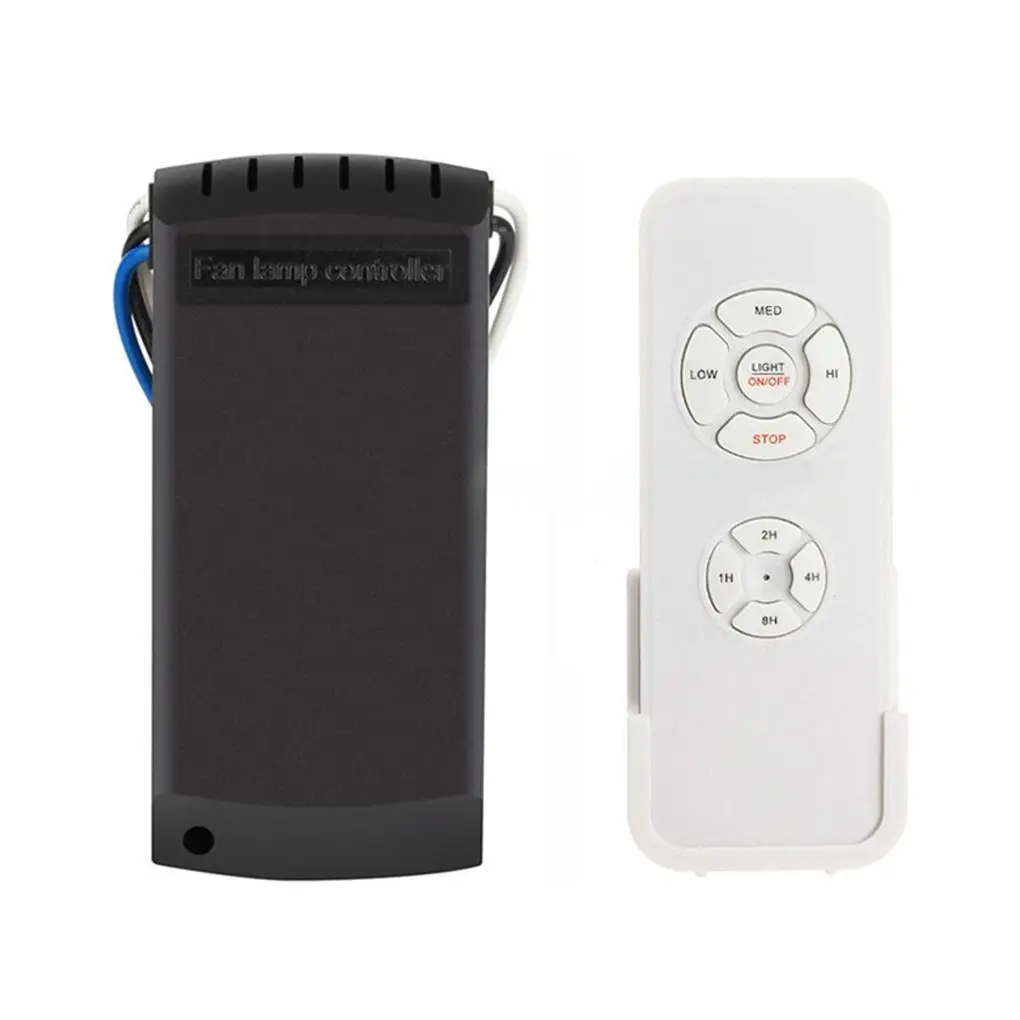 Kit de controle remoto para ventilador, controle remoto sem fio universal de 4 tempos e 3 velocidades para ventilador de teto com controlador