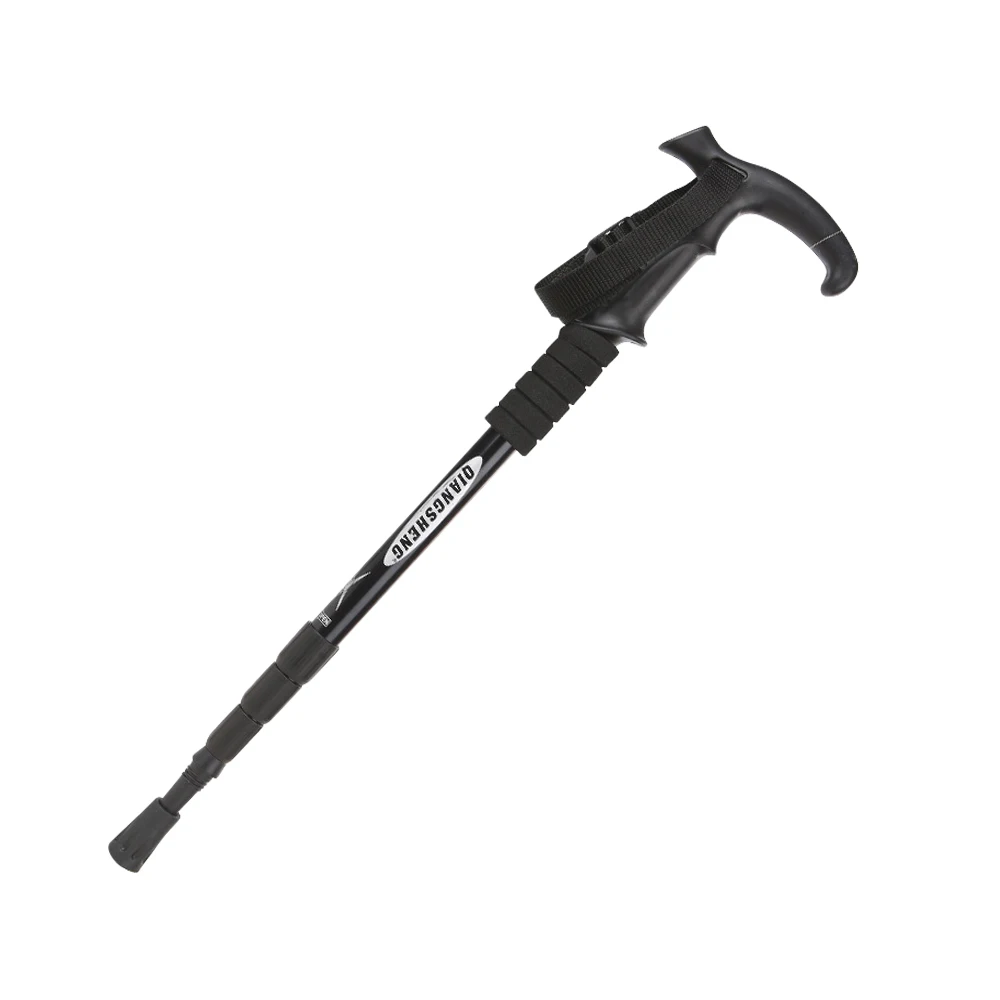 Outdoor Opvouwbare Trekkings Pole 4-delige Draagbare Wandelen Telescopische Stok Lichtgewicht Camping Klimmen Trekkingstok - afbeelding 2