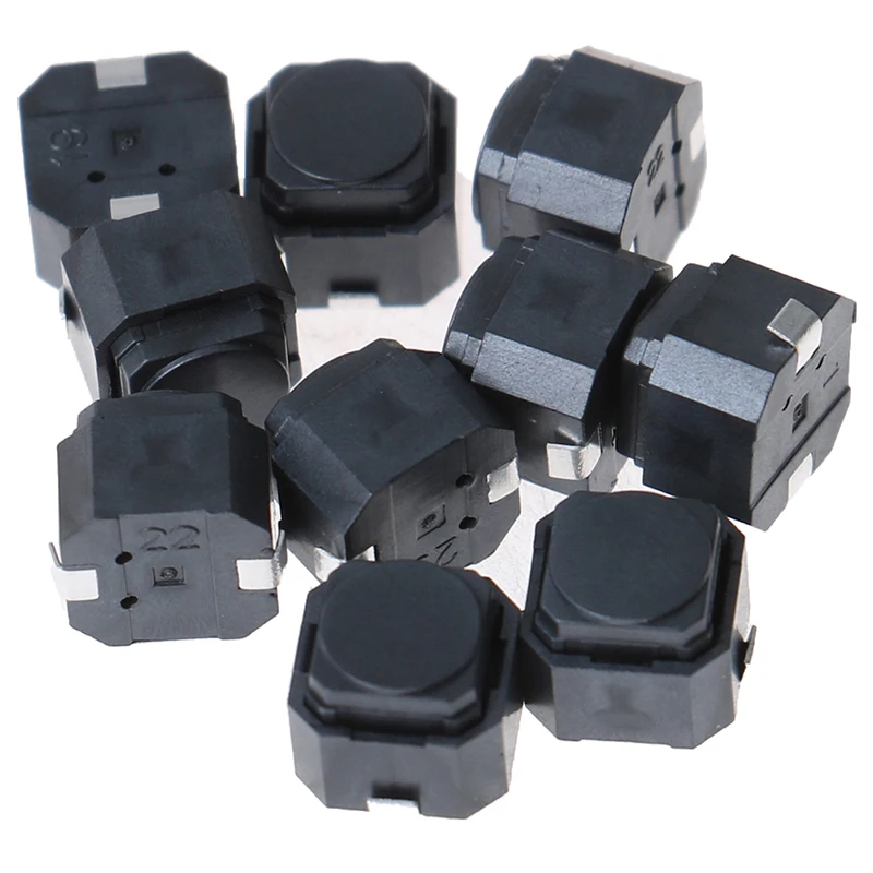 10Pcs/set Silent Tact Switch 6*6*5mm Smd Silicone Button Switch Touch Switch Height 5mm Accessories