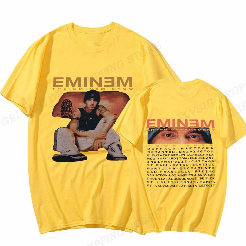 Men\'s T-shirt Eminem T Shirt Men Fashion T-shirts Cotton Tshirt Kids Hip Hop Tops Tees Women Tshirt Tops Rapper Camiseta Boy Tee