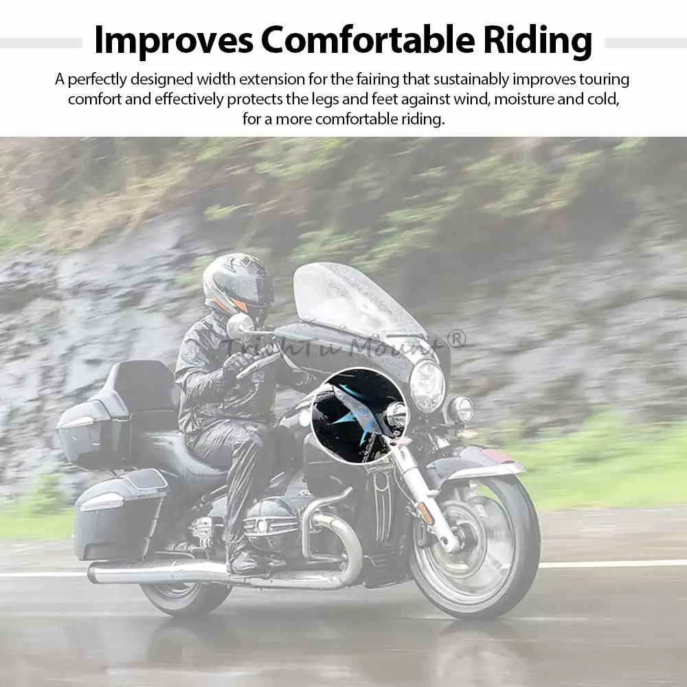 Motorcycle Wind Deflector Leg Protector Side Fairing Windshield Black For BMW R18 R18B Bagger Transcontinental Moto Accessories