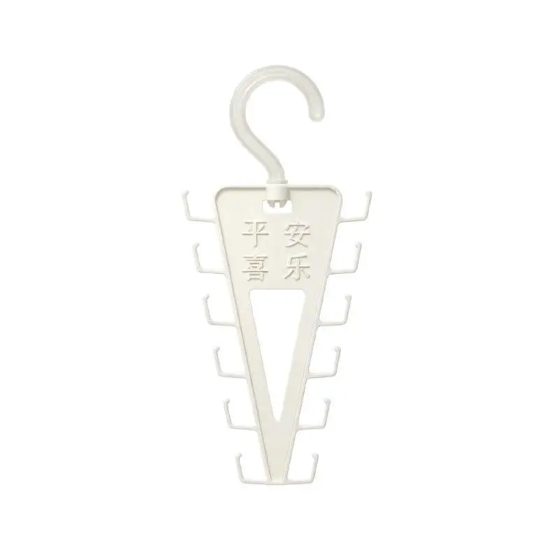 White V Shaped Rotating Over Door Hanger 12 Hooks 360 Degree Swivel 1/2 PCS for Closet Scarf Tie Belt Organizer