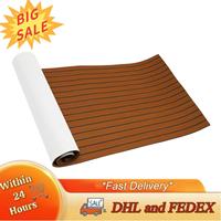 240*90*0.6cm EVA Teak Floor Mat EVA Foam  Thick Anti-Slip Self-Adhesive Pad Cuttable Waterproof Marine Carpet for Boat Deck RV