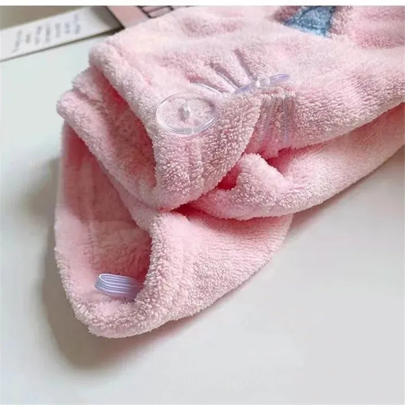 1pcs Cute Cat Hair Cap Microfiber Hair Towel Long Hair Quick Dry Hat Bath Towel Strong Water Absorbent Women Hair Towel