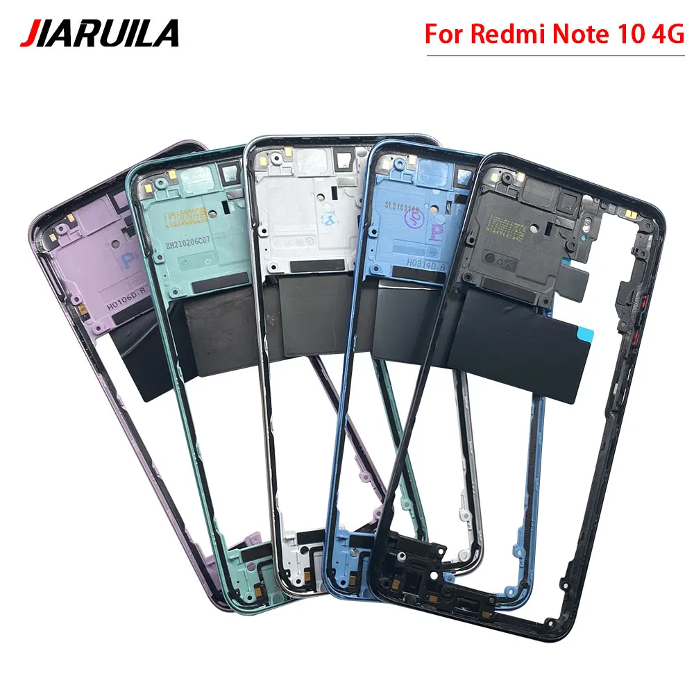 New Middle Frame Mid Housing Bezel With Volume Button Replacement parts For Xiaomi Redmi Note 10s / Note 10 4G / Note 10 5G