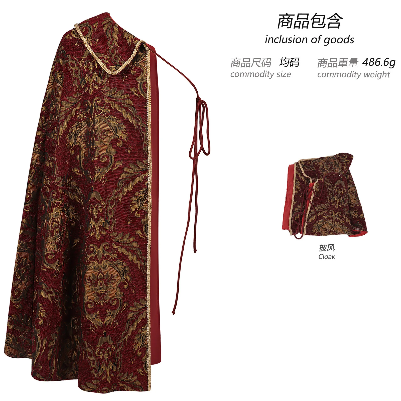 Capa de mosquetero Medieval para hombre y mujer, chal Steampunk, capa de samurái de medio hombro, capa de guerrero LARP, disfraz Medieval de Halloween