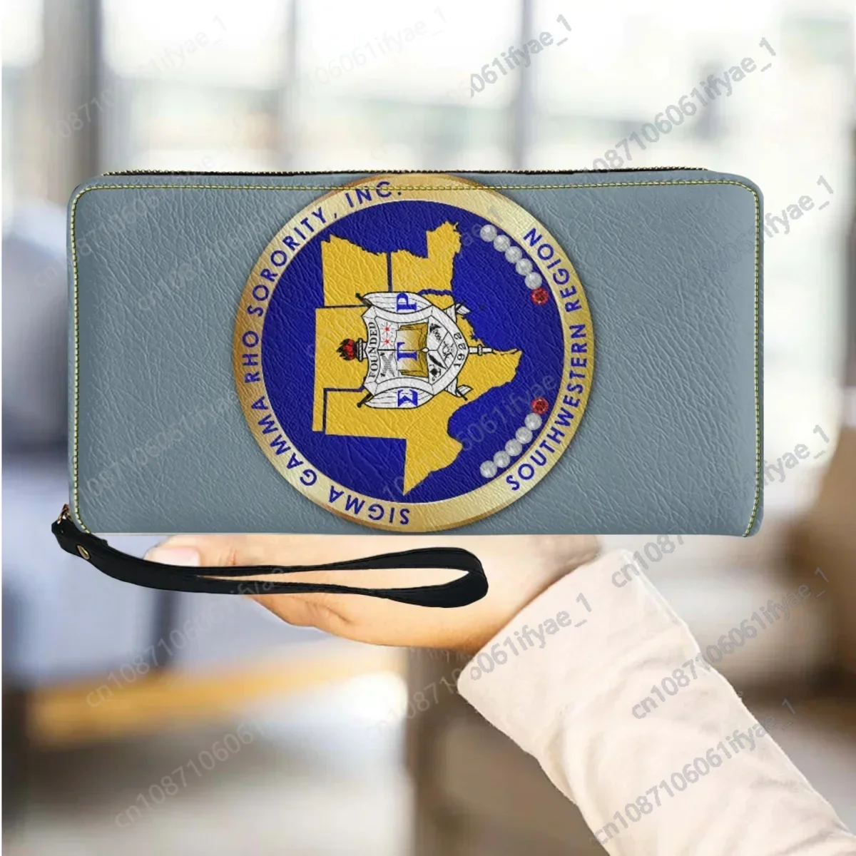 

Sigma Gamma Rho Girls Small Fashion Party Clutch PU Leather Wallet New Mini Card Holder Wallet Gift Coin Pouch carteras de mujer