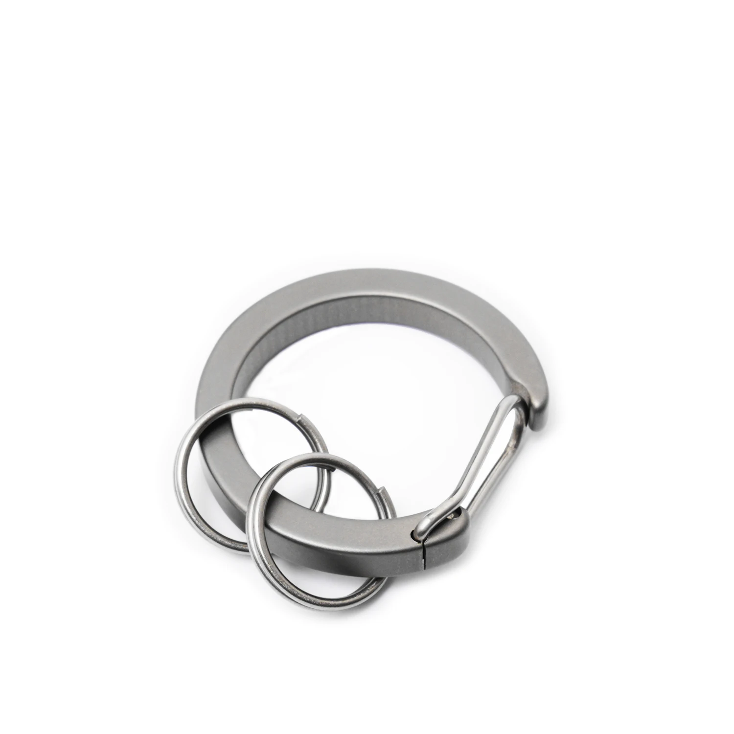 Titanium Alloy Alien Fish Eye Keychain Two Stainless Steel Keyring Neutral Durable Household EDC Tools Gift