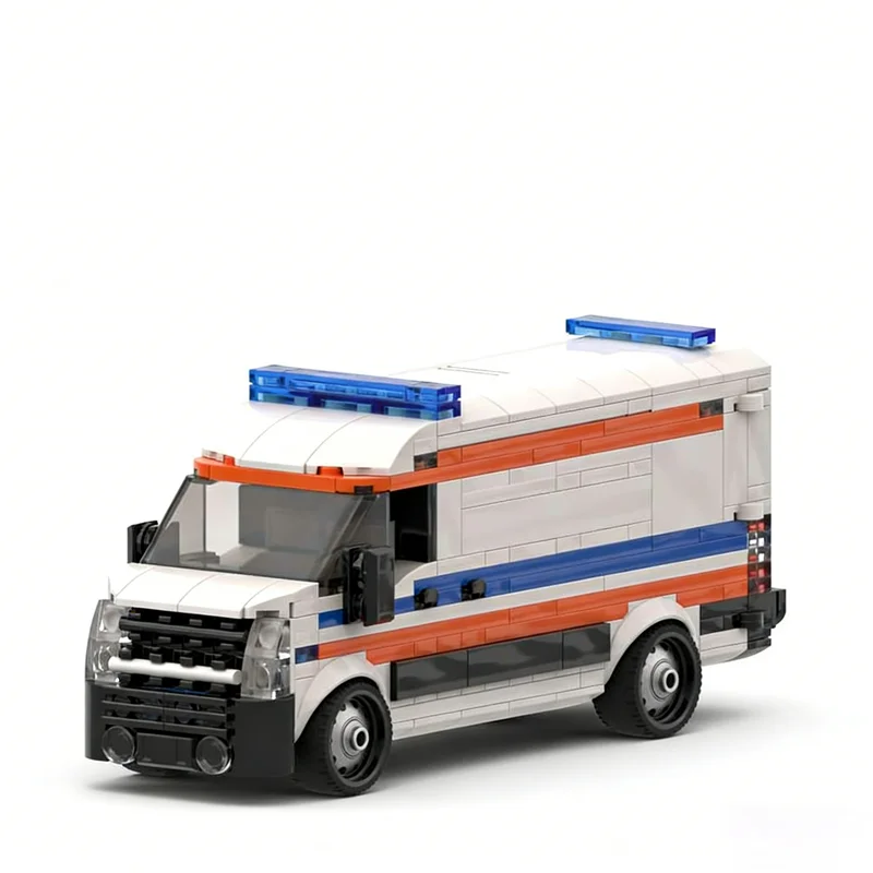 

400pcs MOC Mercedesesed Sprinter Ambulance City Traffic Model Building Blocks Construction Education Festival Gifts Toys Brick
