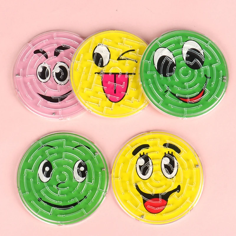 10-40Pcs Round Smiling Face Beads Maze Toy Boys Girls Birthday Party Baby Favors Giving Gifts Pinata Filler Christmas Prizes