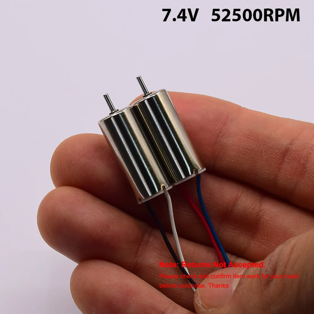 2PCS Mini 8.6mm*20mm 8520 CW CCW Coreless Motor 1.2mm shaft 2S DC 7.4V 52500RPM High Speed for Toy Aircraft RC Drone Quadcopter
