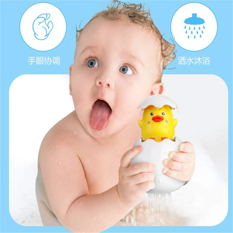 Baby Bathing Toy Kids Cute Duck Penguin Egg Water Spray Sprinkler Bathroom Sprinkling Shower Swimming Water Toys Kids Gift