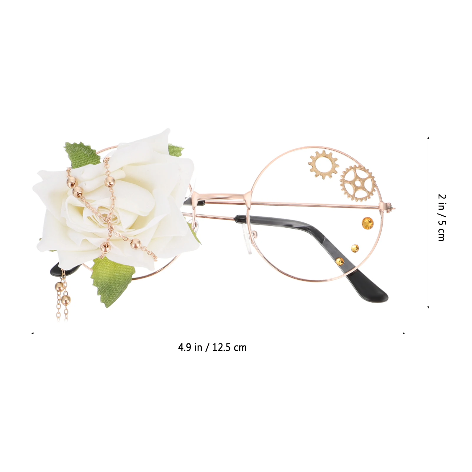 

Glasses Chain Rose Design Fashionable Adjustable Retro Punk Lolita Steam Cosplay Eye Accessories Chest