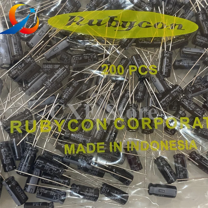 20PCS ZLJ 50V27UF Volume 5X11MM Rubycon Electrolytic Capacitors  50ZLJ27M5X11 27UF 50V NEW