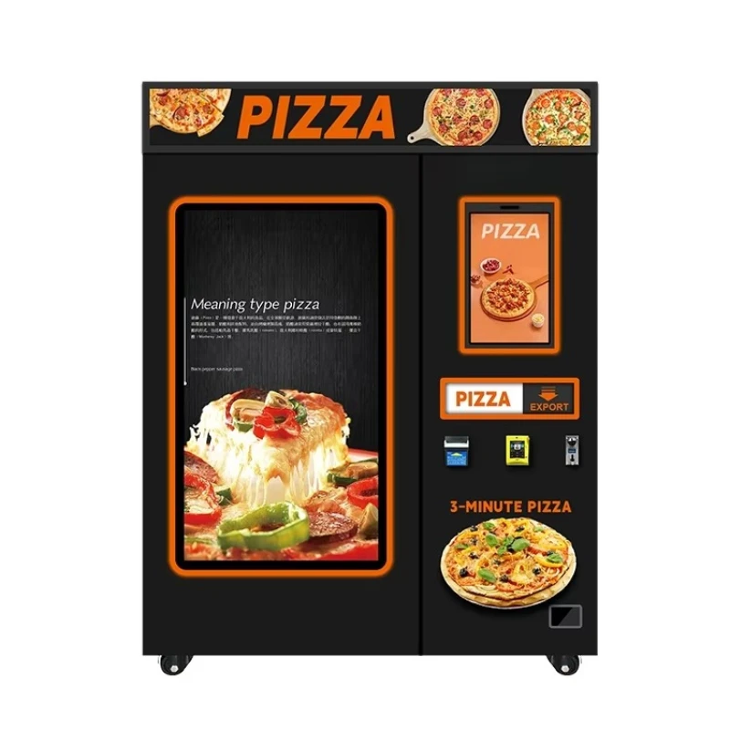 Customized Fast Heating Pizza Vending Machine High Speed Baking System Short Waiting Time For Instant Hot Pizza Service