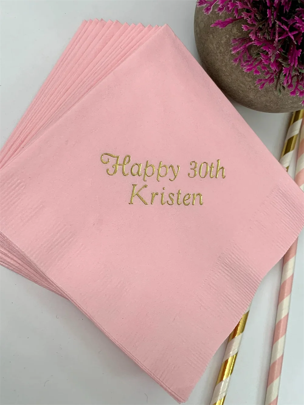 

50 Personalized Napkins Personalized Napkins Printed Personalized Cocktail Beverage Paper Birthday Party Monogram Custom Luncheo
