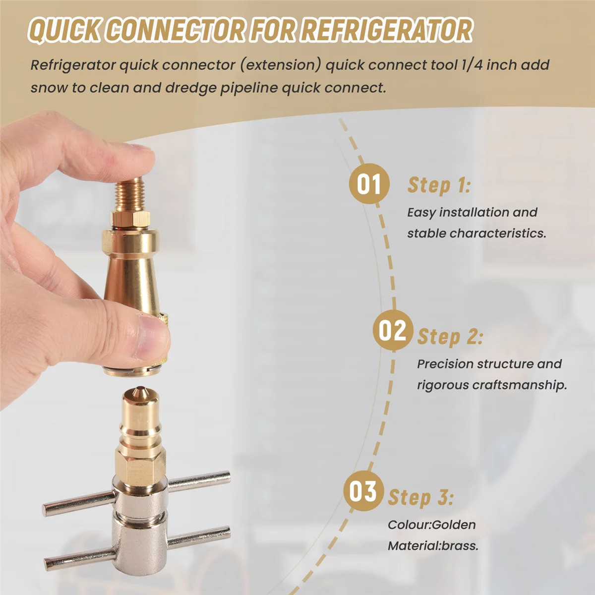 New Tools High Pressure Washer 1/4 inch FNPT Refrigerator Quick Coupling Brass Washer Quick Connect Plug